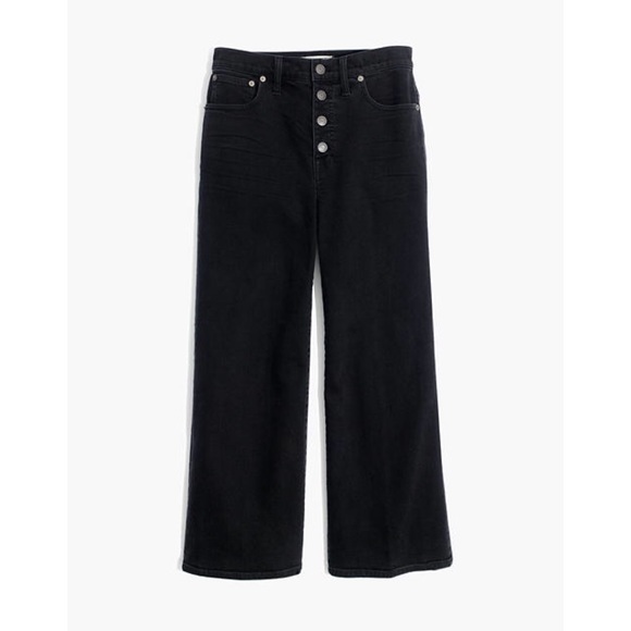 Madewell Jeans New Madewell Wide Leg Cropped Jean In Lunar Wash